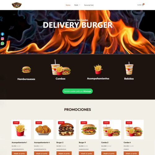 Página web delivery Página web Delivery
