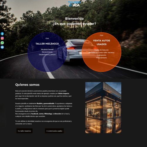 Plantilla Web Automotora y taller mecánico Plantilla Web Automotora y taller mecánico