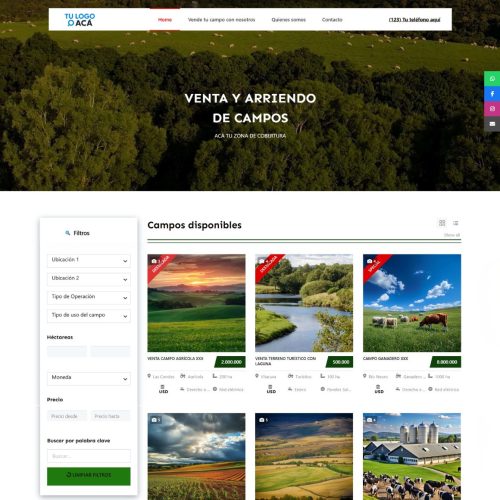 CORREDORA DE PROPIEDADES<br>Venta de Campos